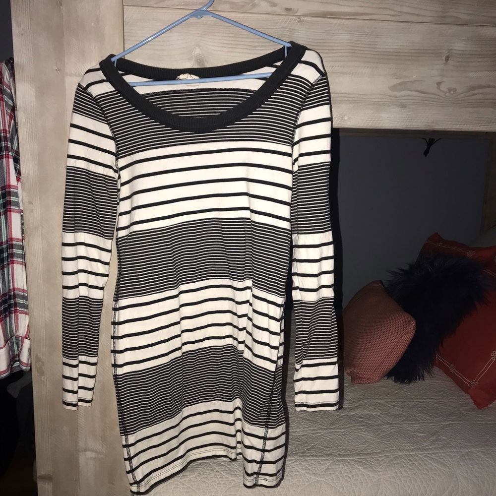 We the free black and white striped dress